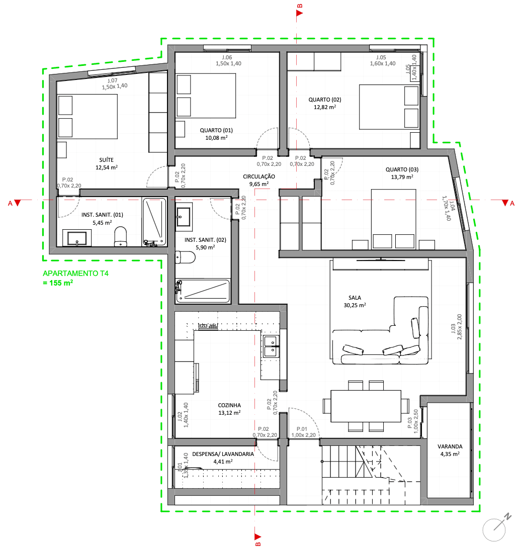 Apartment T4 for sale in Praia, Santiago — foto 4